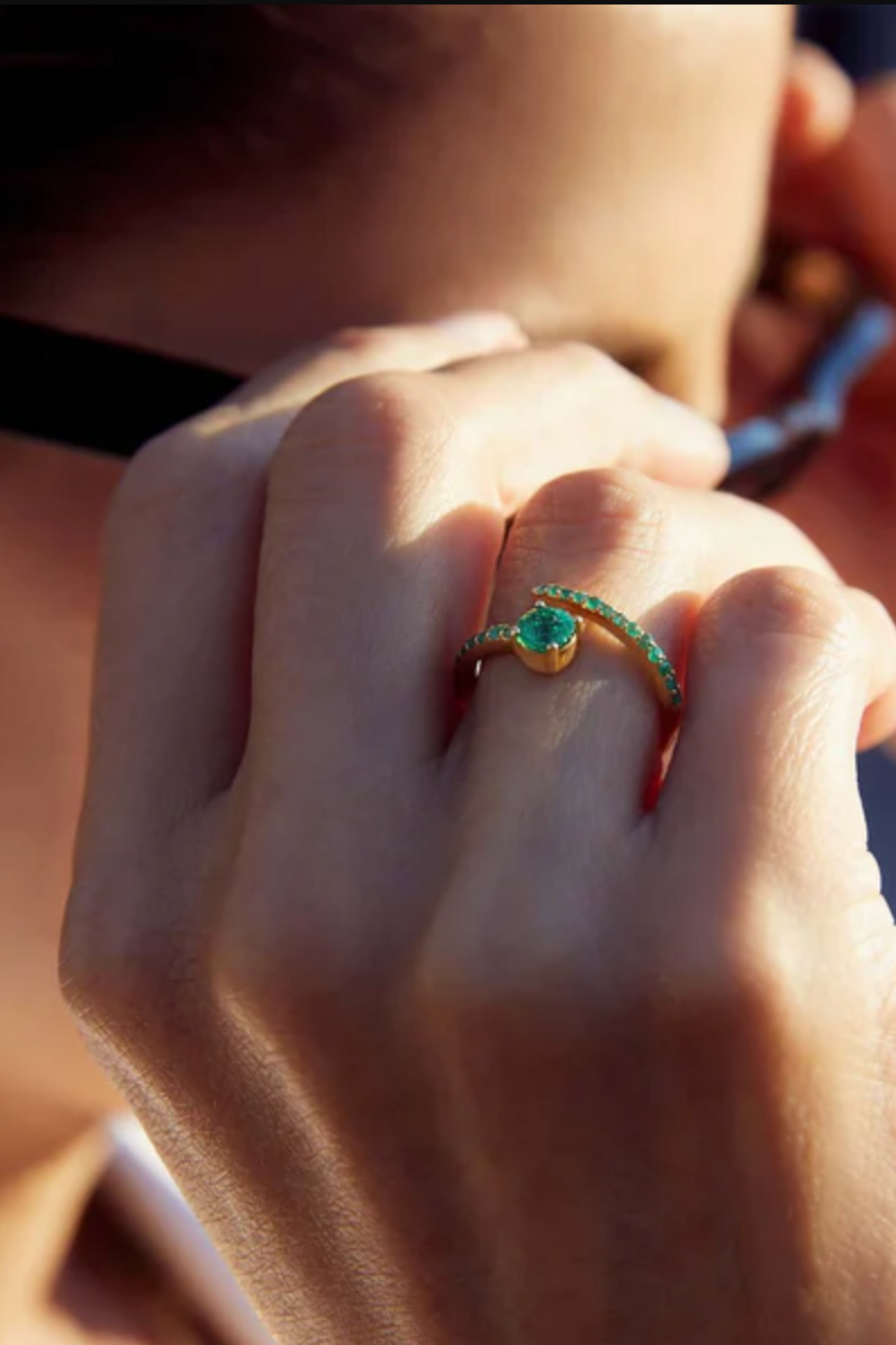 ILEANA MAKRI - Grass Seed Ring, Emerald