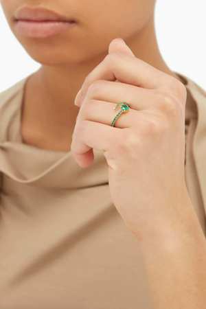 ILEANA MAKRI - Grass Seed Ring, Emerald