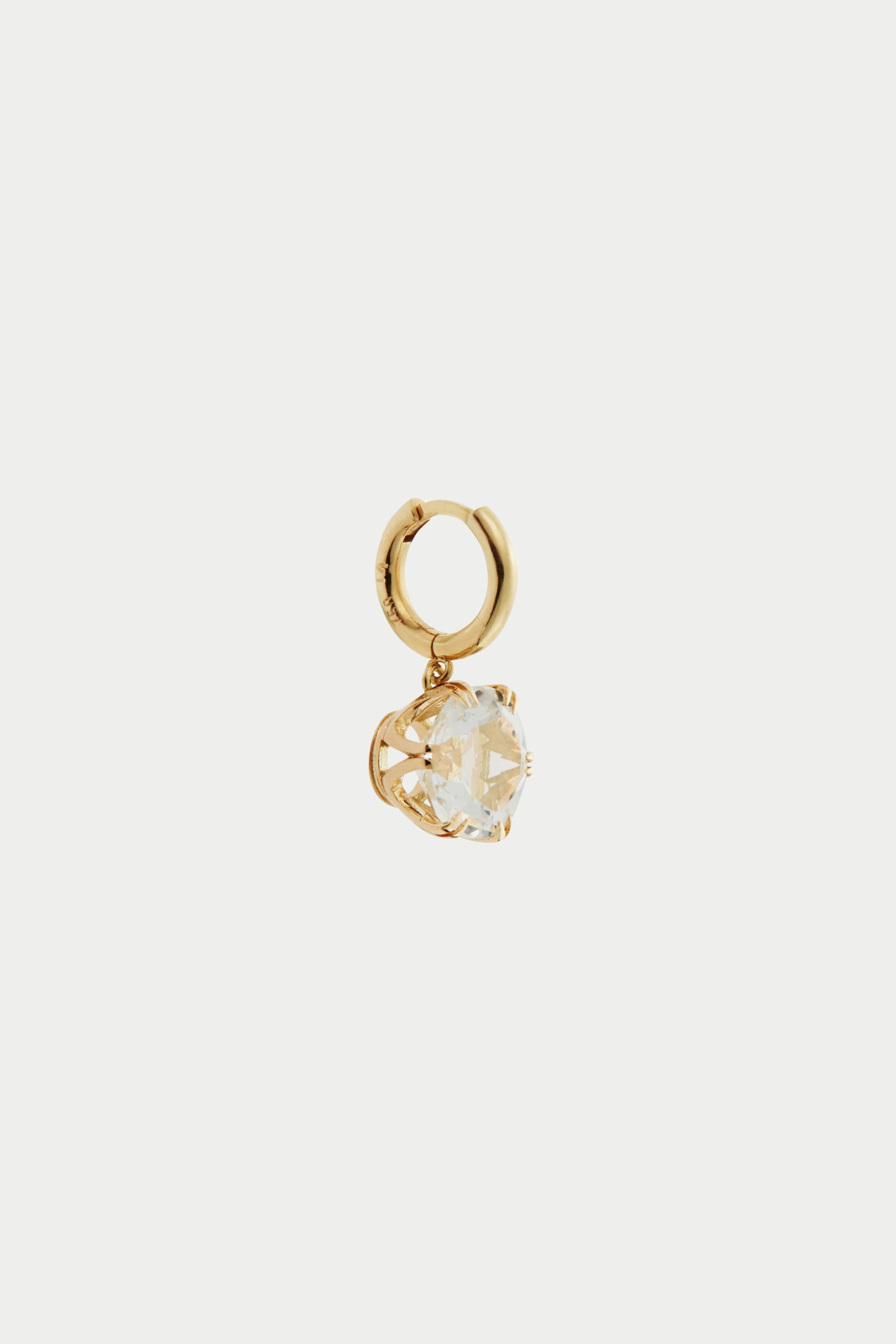 ILEANA MAKRI - Crown Midi Hoops, White Topaz