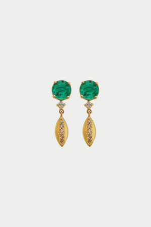 ILEANA MAKRI - Dewdrop Earrings, Emerald
