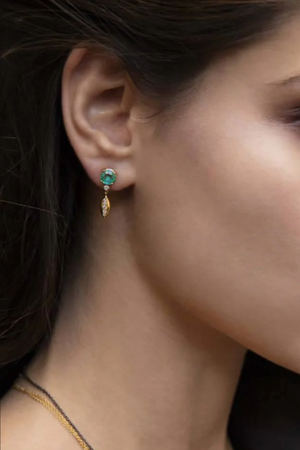 ILEANA MAKRI - Dewdrop Earrings, Emerald