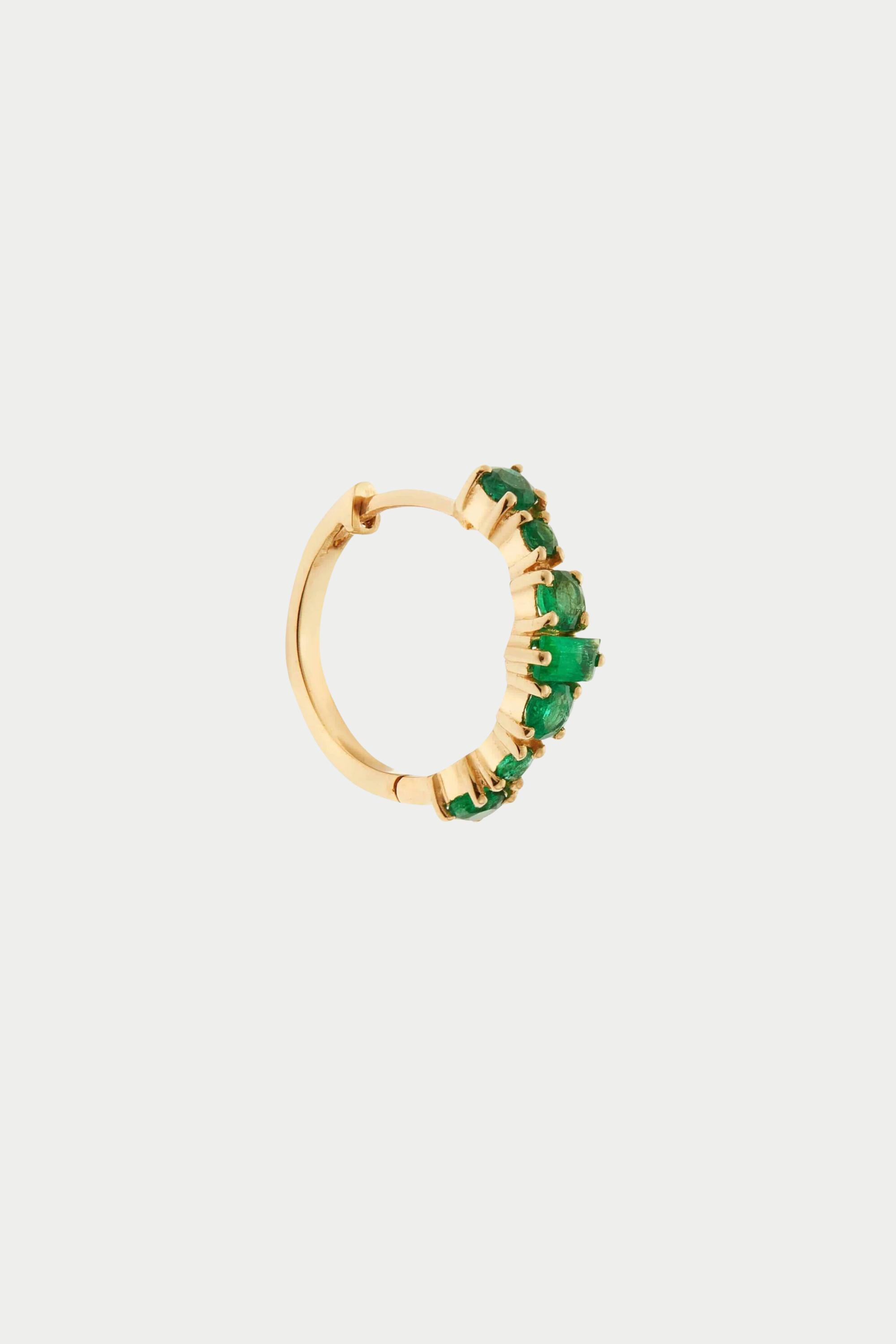 ILEANA MAKRI - Round Rivulet Hoops, Emerald