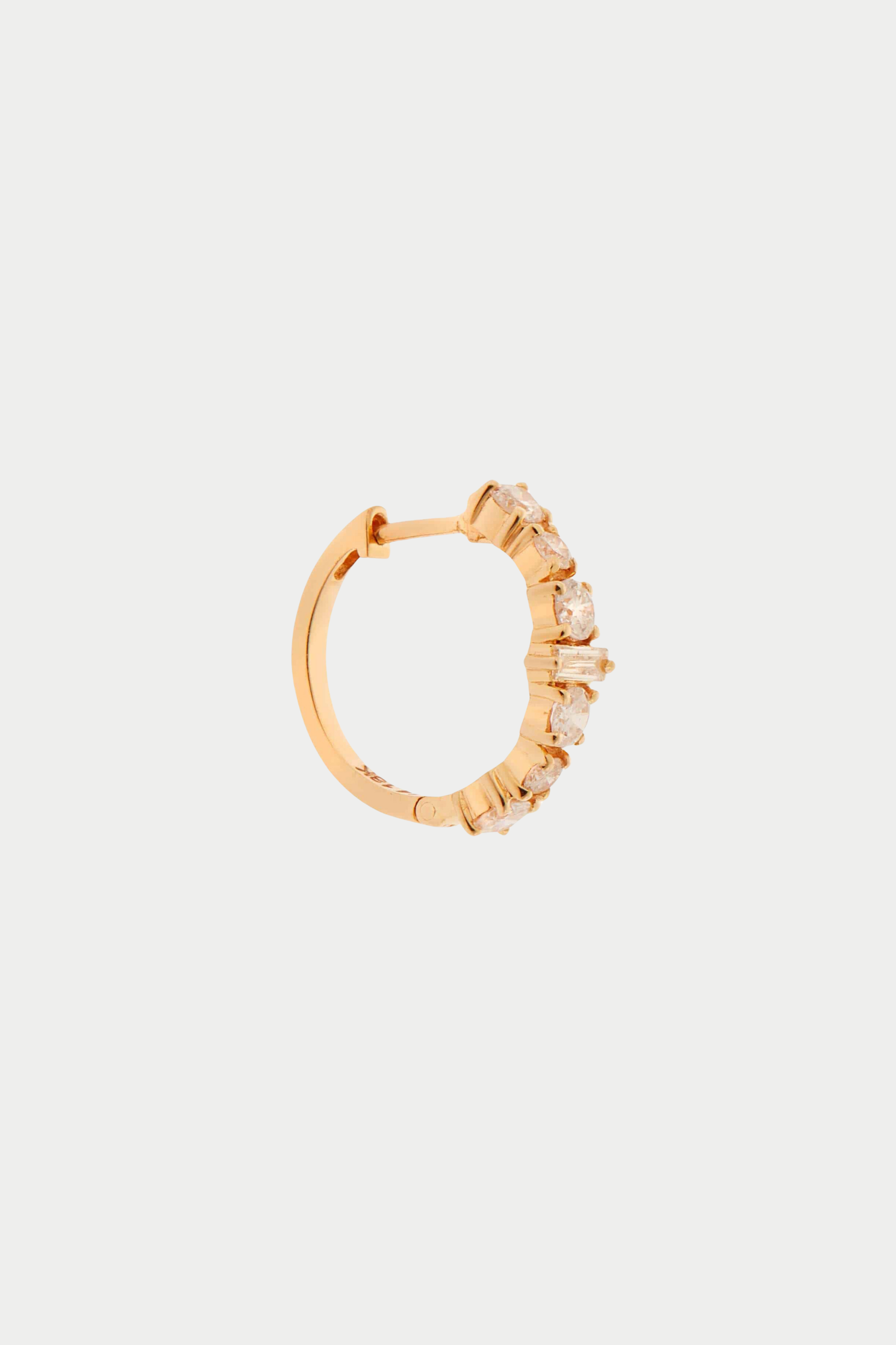 ILEANA MAKRI - Round Rivulet Hoops, Light Champagne Diamonds