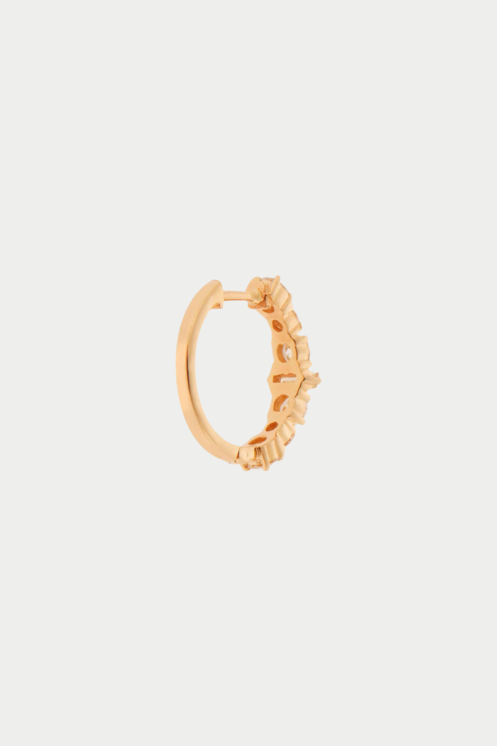 ILEANA MAKRI - Round Rivulet Hoops, Light Champagne Diamonds