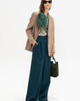 Meuse - Silk and Lurex Shirt, Silver Green