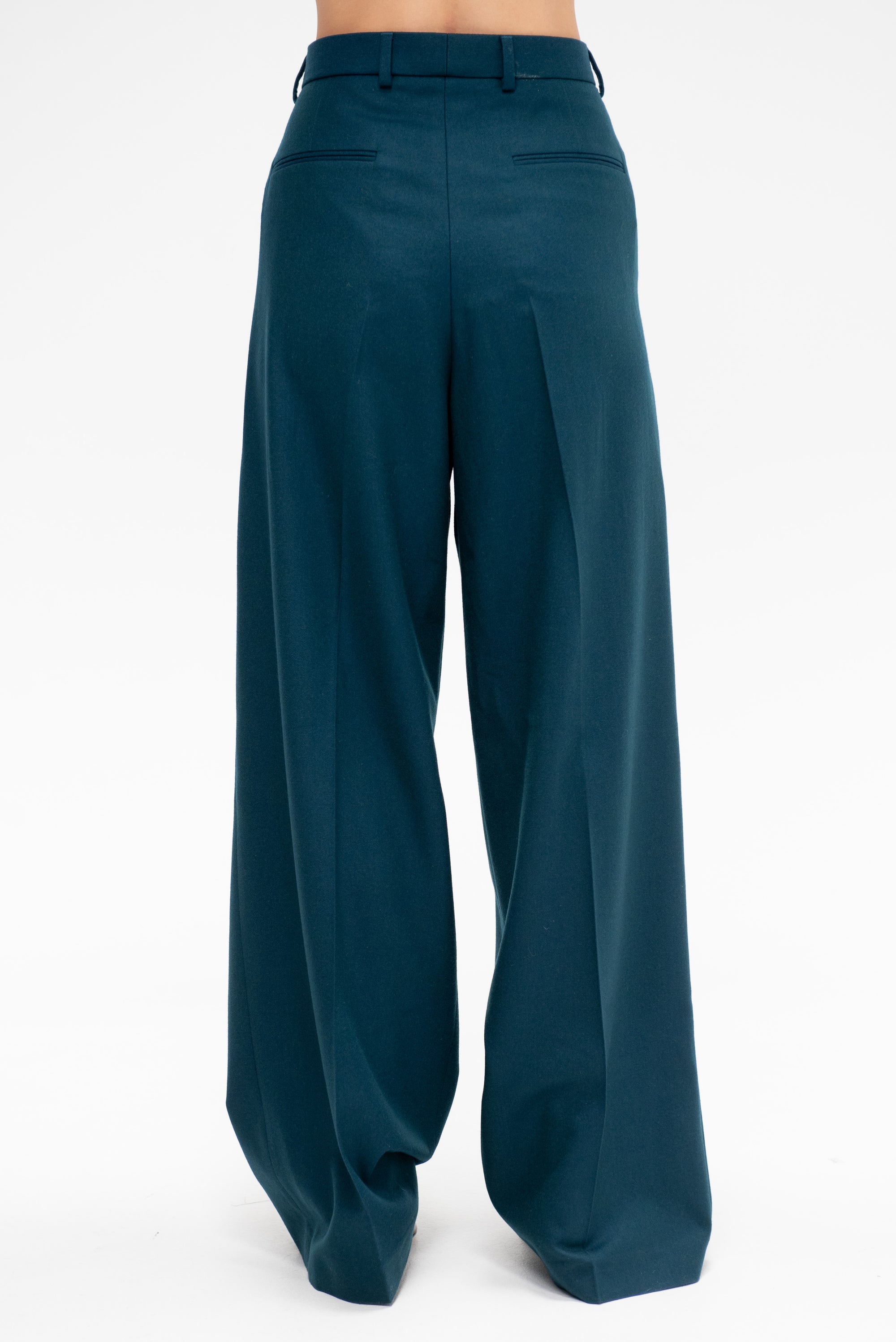 Rio Grande - Lambswool Pleated Trousers, Emerald