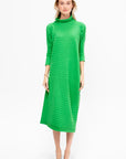 Cotton Cashmere Knit Dress, Green