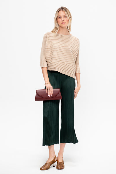 Issey Miyake Cotton Cashmere Knit Top, Beige – Kick Pleat