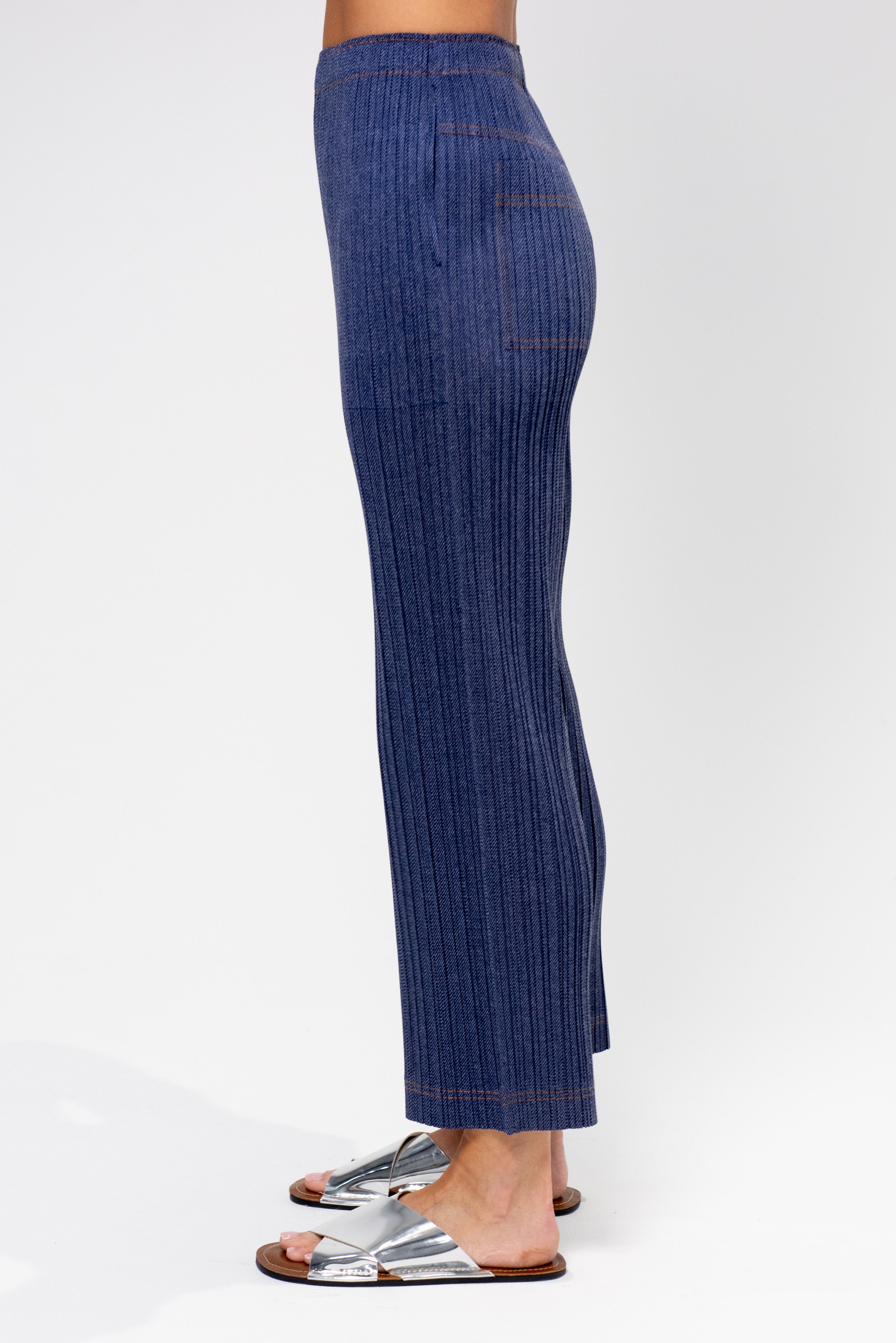 Pleats Please Issey Miyake Cotton Denim, Blue – Kick Pleat