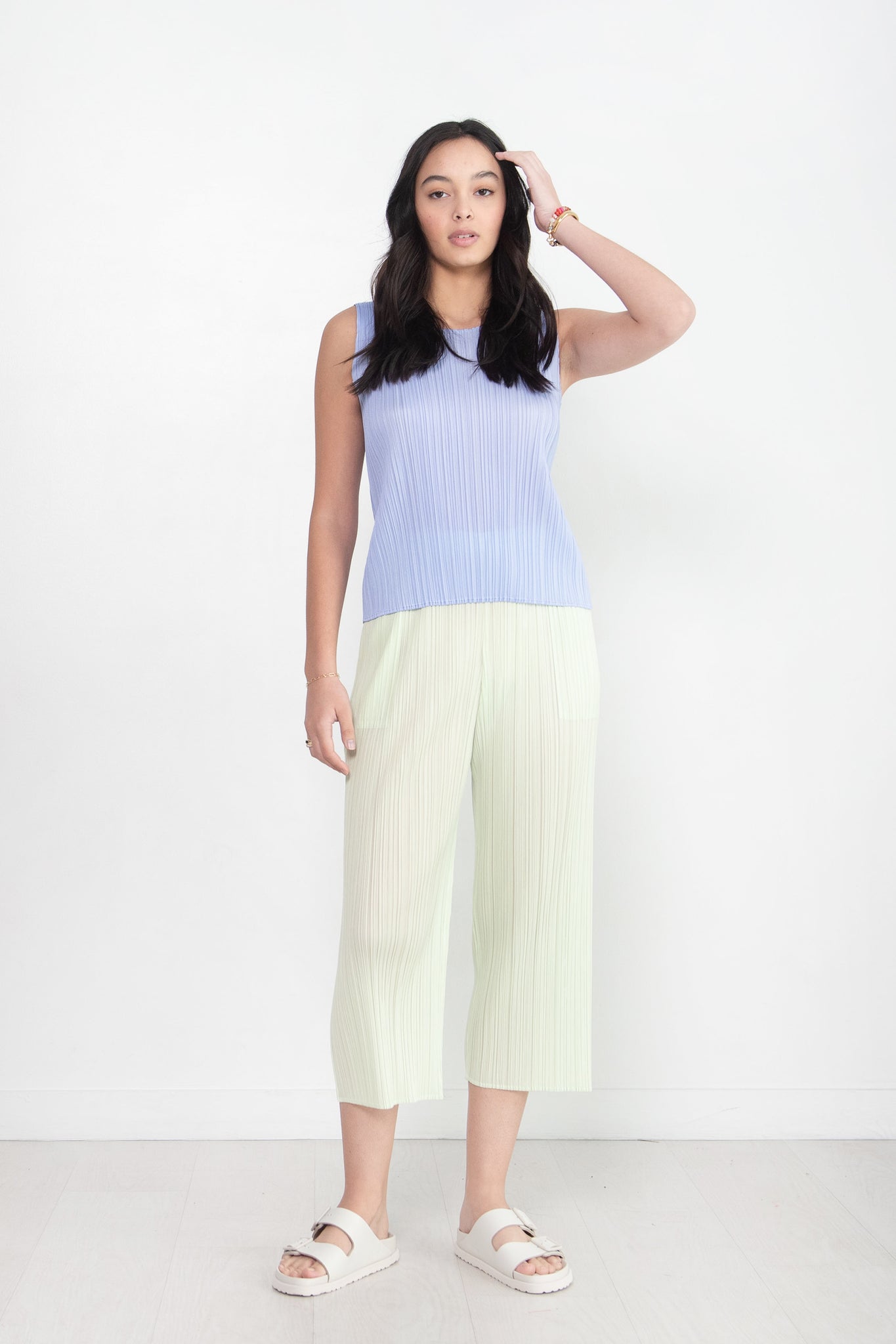 Pleats Please by Issey Miyake - Monthly Colors: May Top, Light Blue