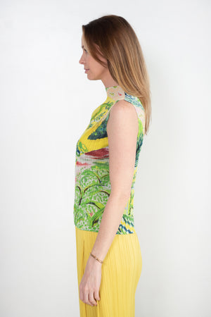 Pleats Please by Issey Miyake - Promenade Top, Dark Green