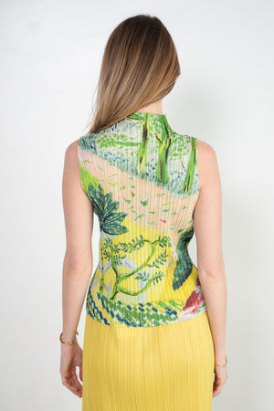 Pleats Please by Issey Miyake - Promenade Top, Dark Green