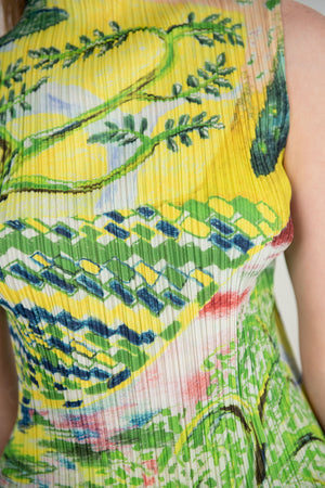 Pleats Please by Issey Miyake - Promenade Top, Dark Green
