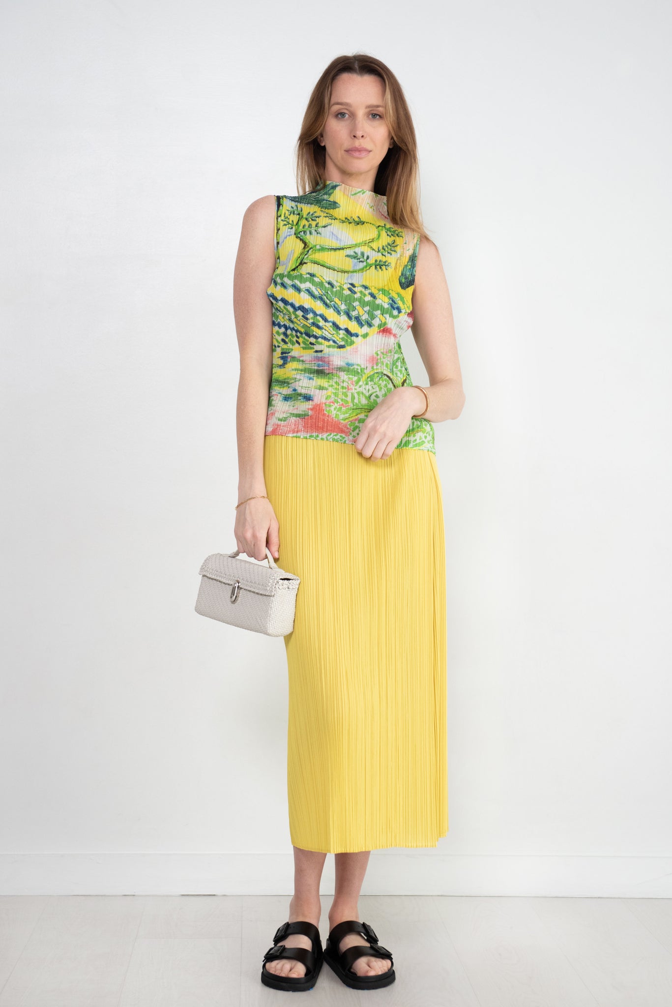 Pleats Please by Issey Miyake - Promenade Top, Dark Green