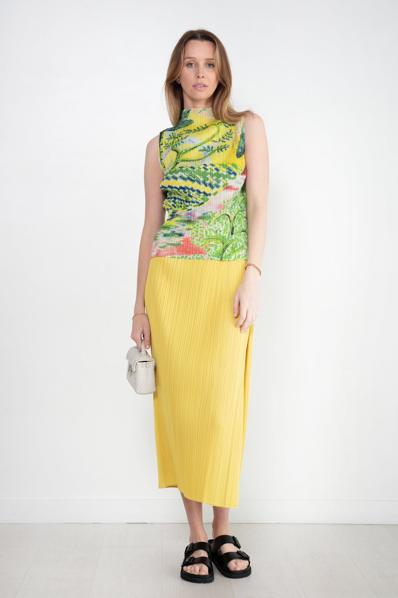 Pleats Please by Issey Miyake - Promenade Top, Dark Green