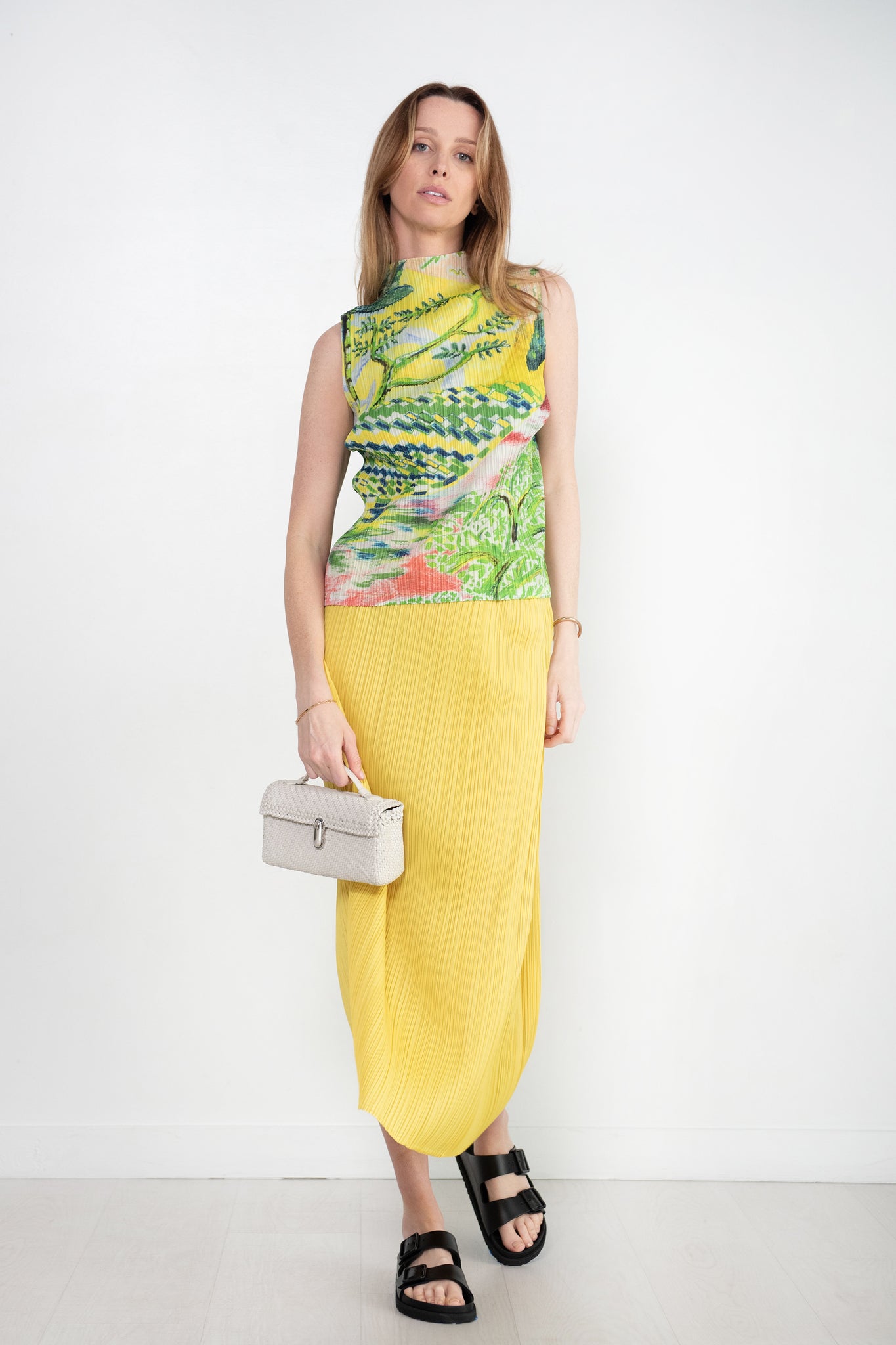Pleats Please by Issey Miyake - Promenade Top, Dark Green