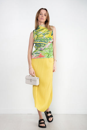 Pleats Please by Issey Miyake - Promenade Top, Dark Green