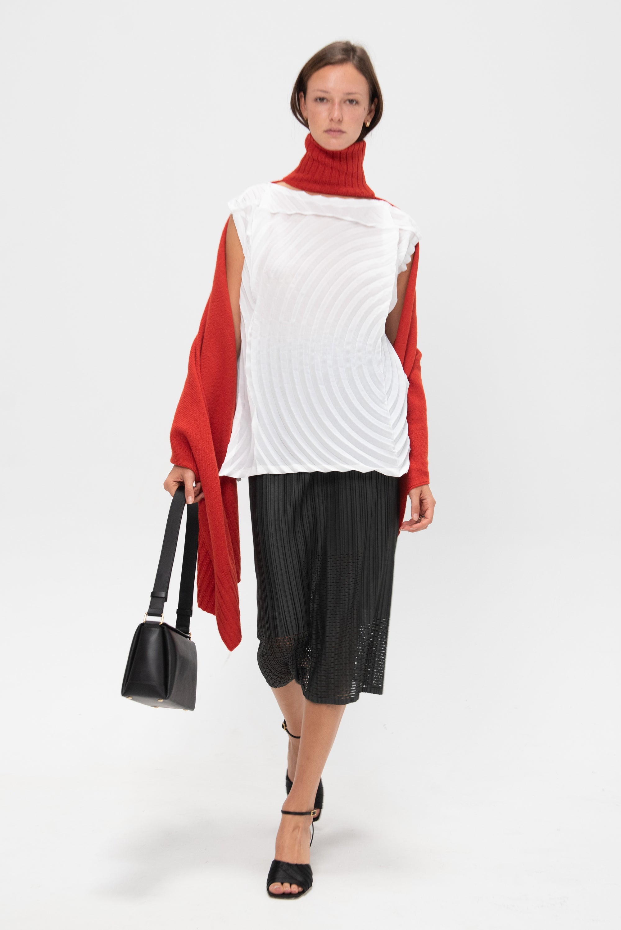 Crooked Wool Knit, Red