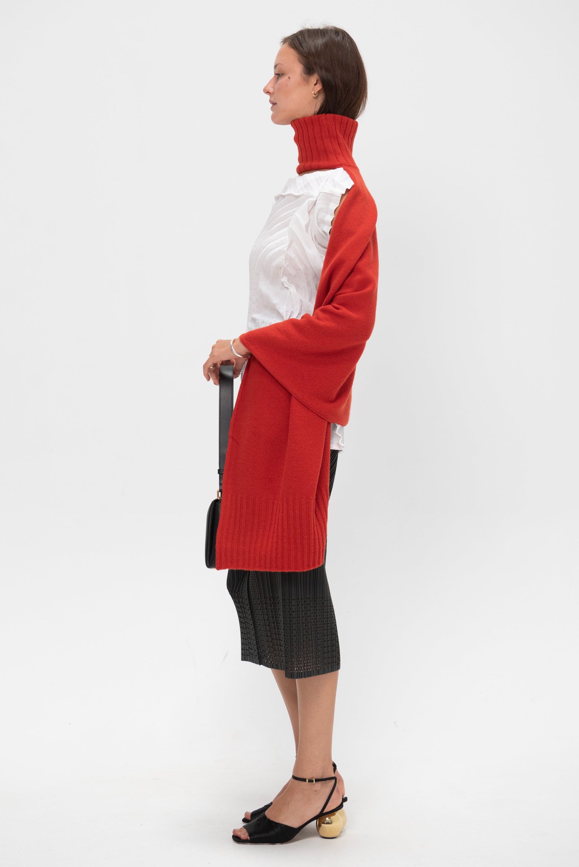 Crooked Wool Knit, Red