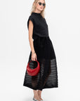 Moving Knit Skirt, Black