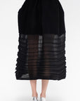 Moving Knit Skirt, Black