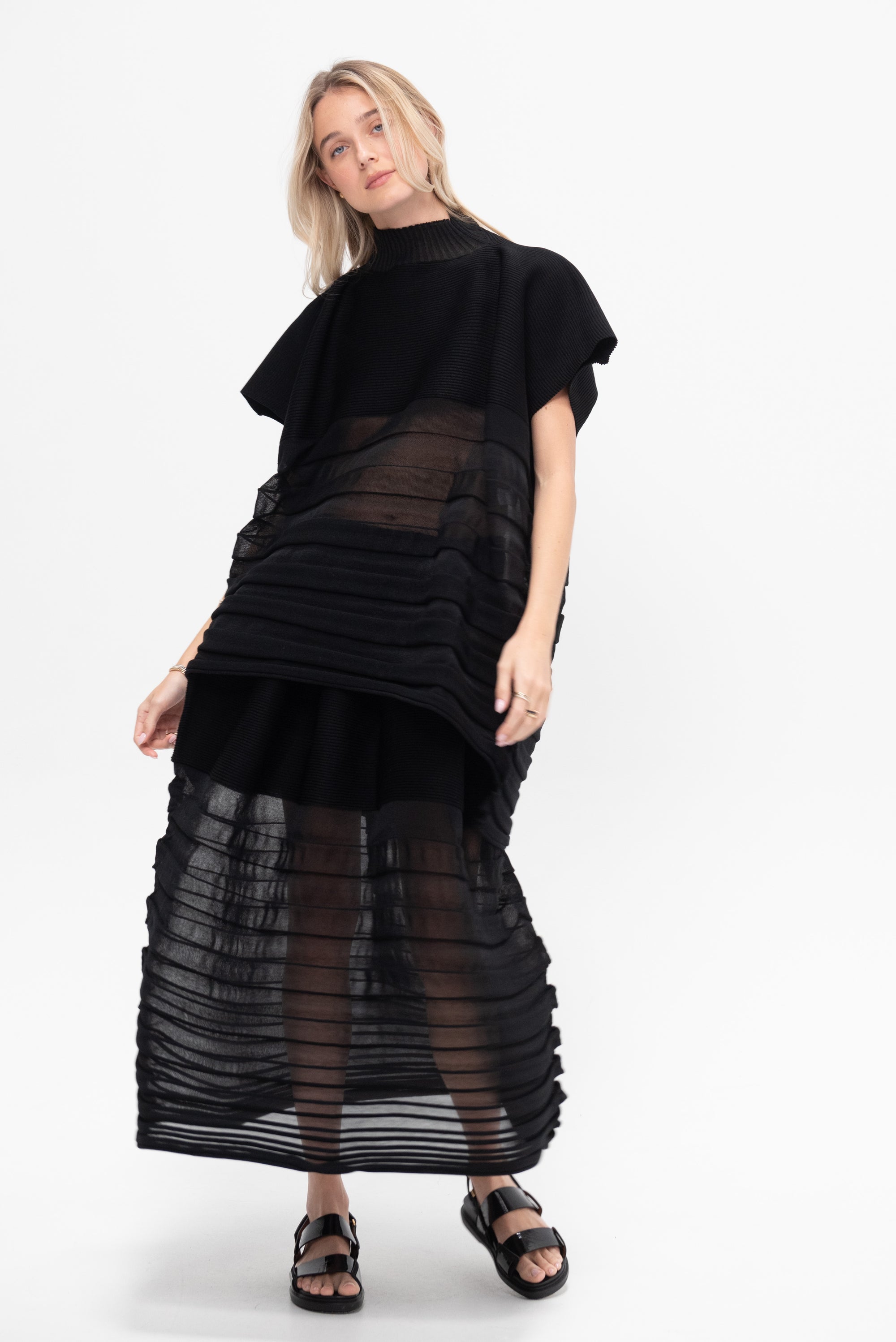 Moving Knit Top, Black