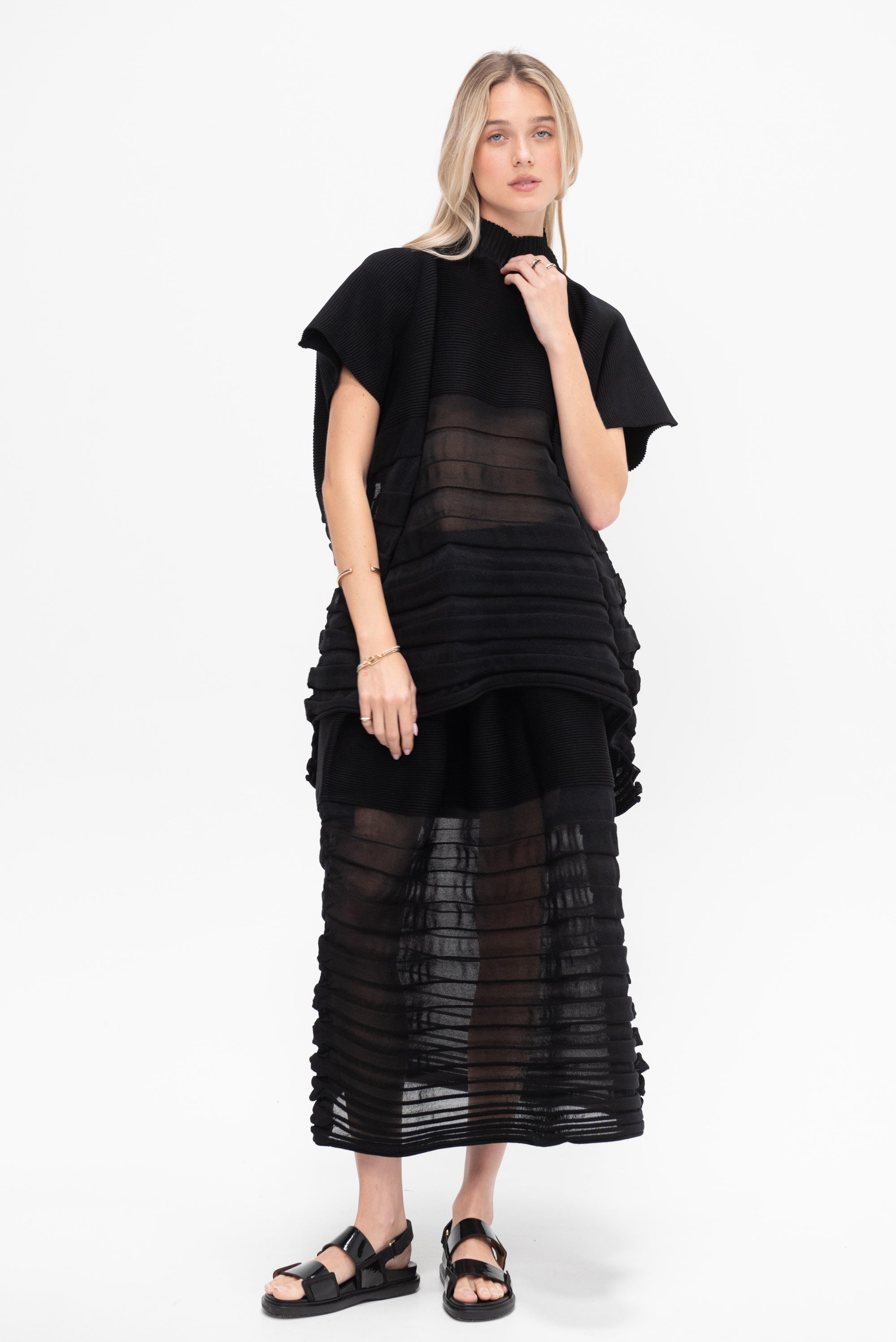 Moving Knit Top, Black