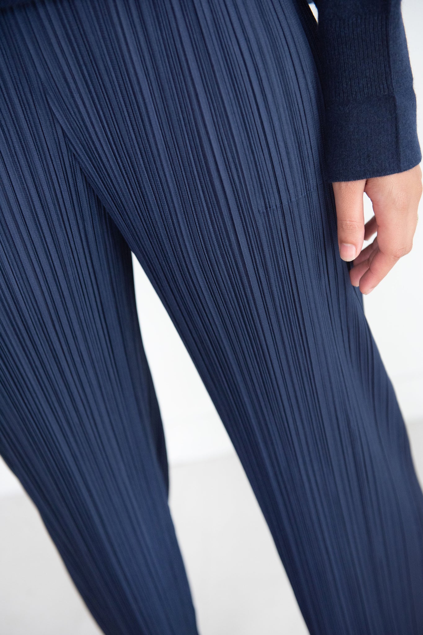 Pleats Please by Issey Miyake - Monthly Colors: August Pants, Dark Navy