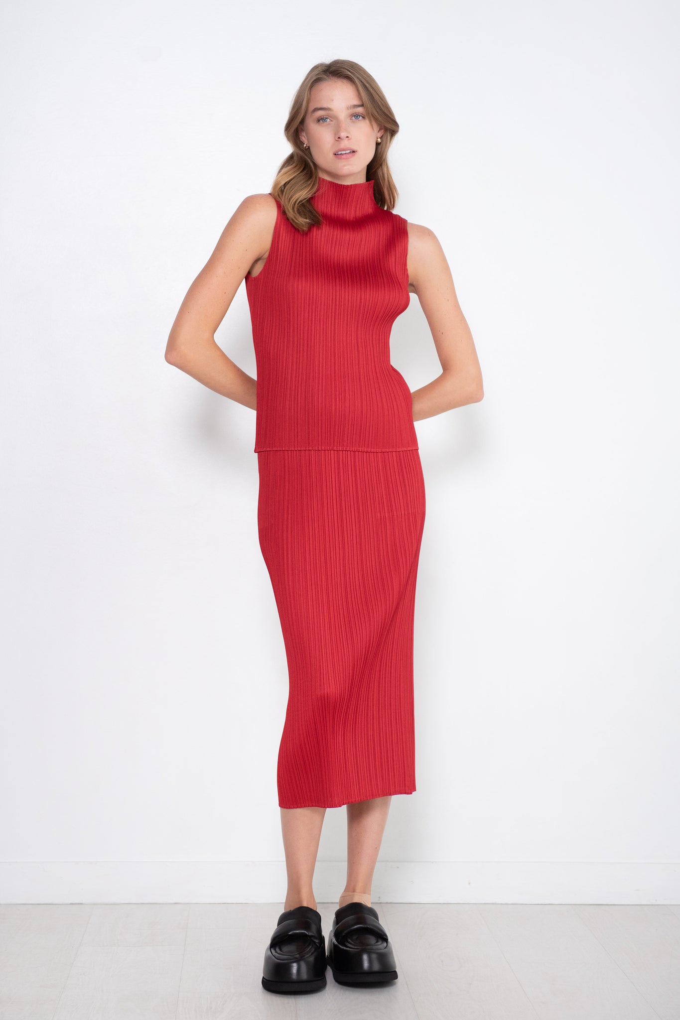 Pleats Please by Issey Miyake - New Colorful Basics: 3, Red