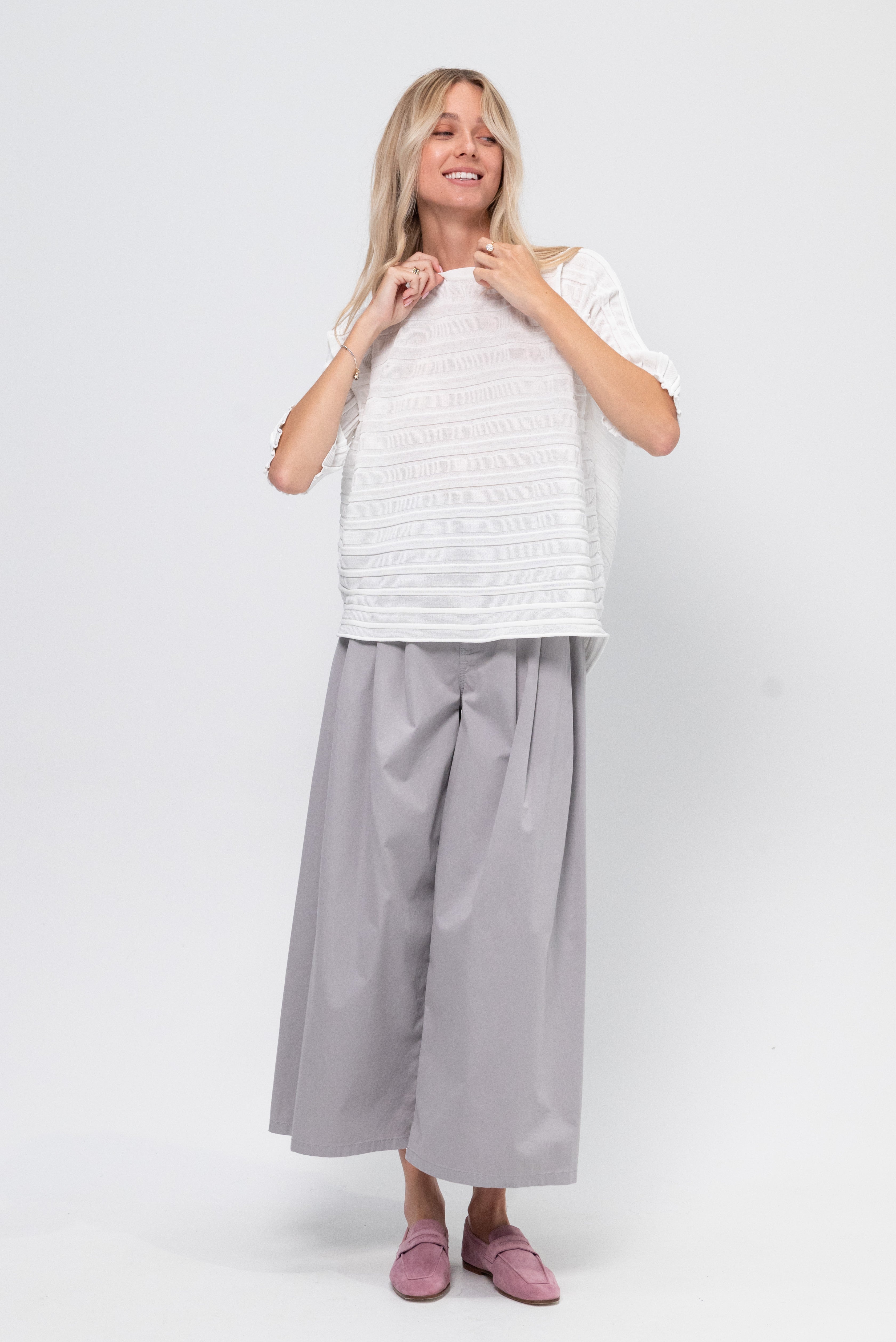 Pleats Please by Issey Miyake Step Knit, White – Kick Pleat