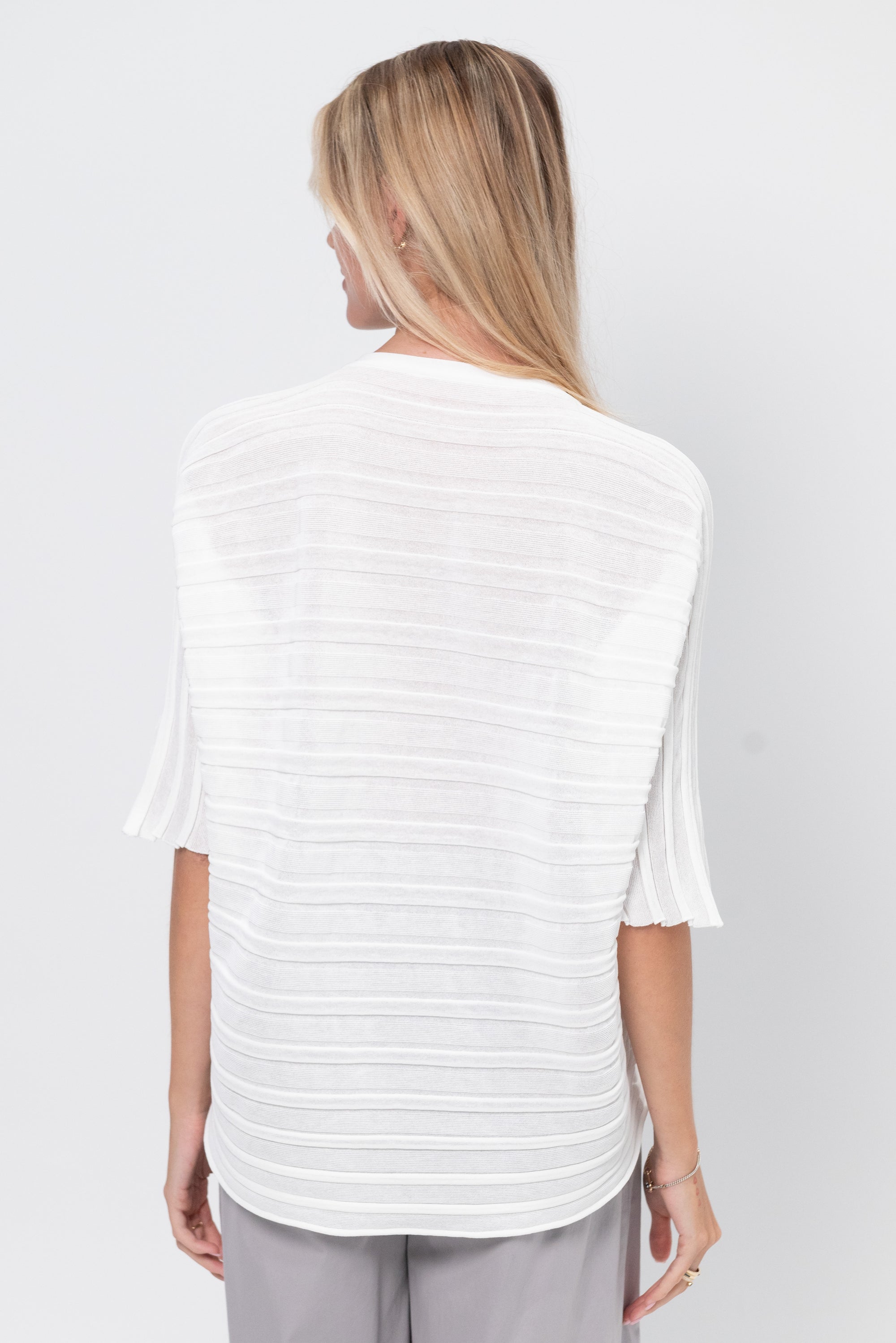Step Knit, White