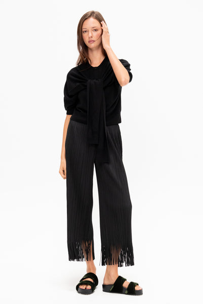 pleatsplease シッカーパンツ　黒 issey-pleats-wave-pant-