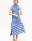 Generic Stripes - Machine Pleats, Blue-Hued