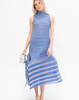 Generic Stripes - Machine Pleats, Blue-Hued