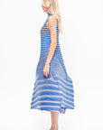 Generic Stripes - Machine Pleats, Blue-Hued