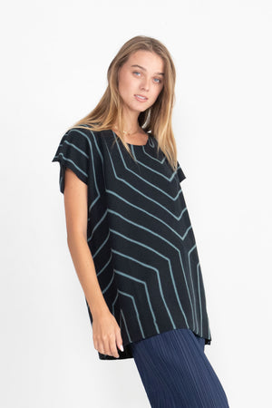 Issey Miyake - Stripe AP Top, Black