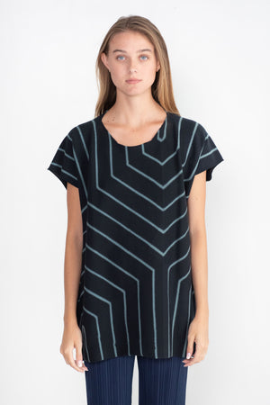 Issey Miyake - Stripe AP Top, Black