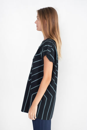 Issey Miyake - Stripe AP Top, Black