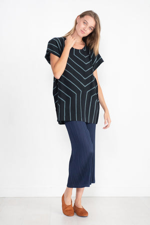 Issey Miyake - Stripe AP Top, Black