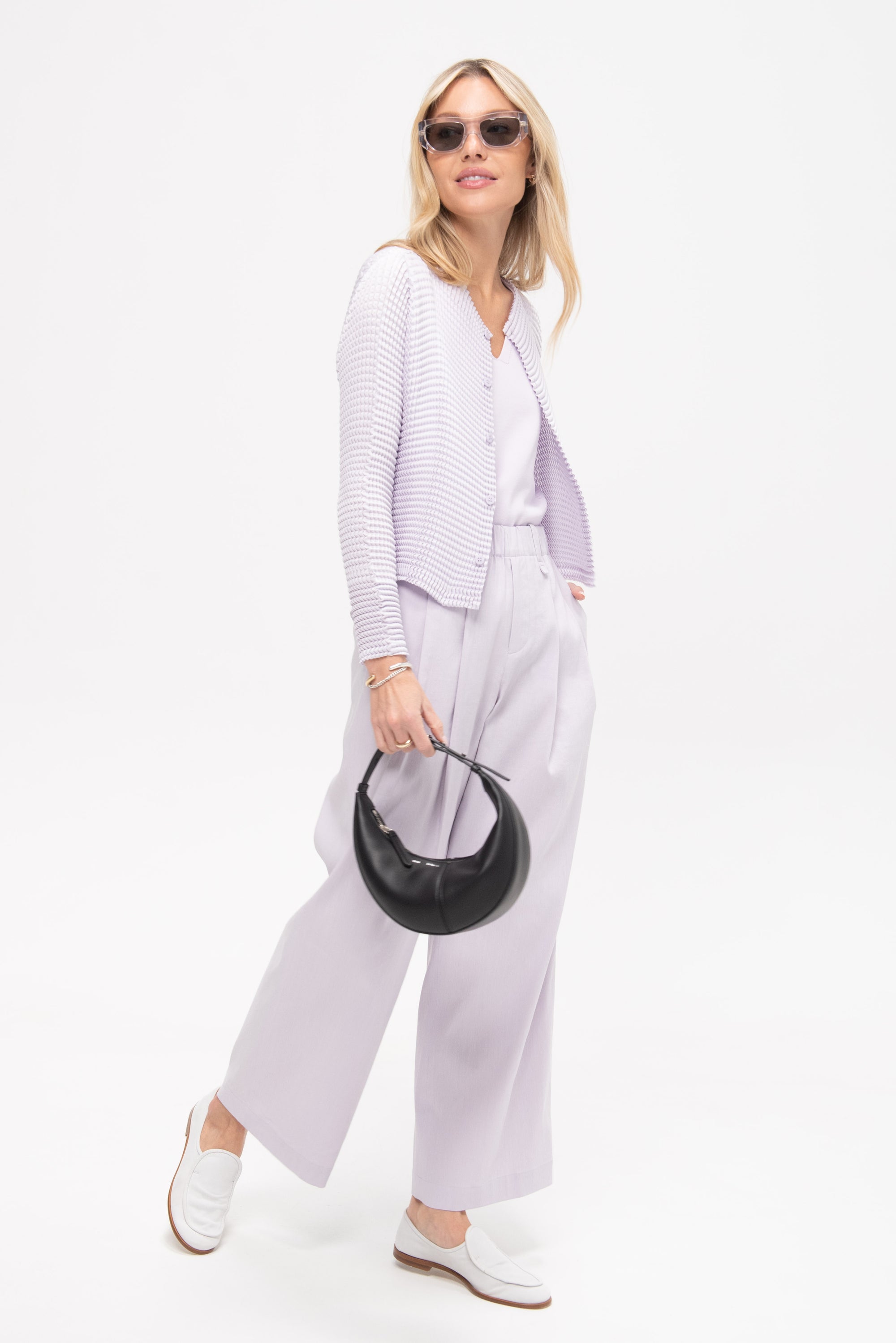 Suede Like Pleats, Wisteria