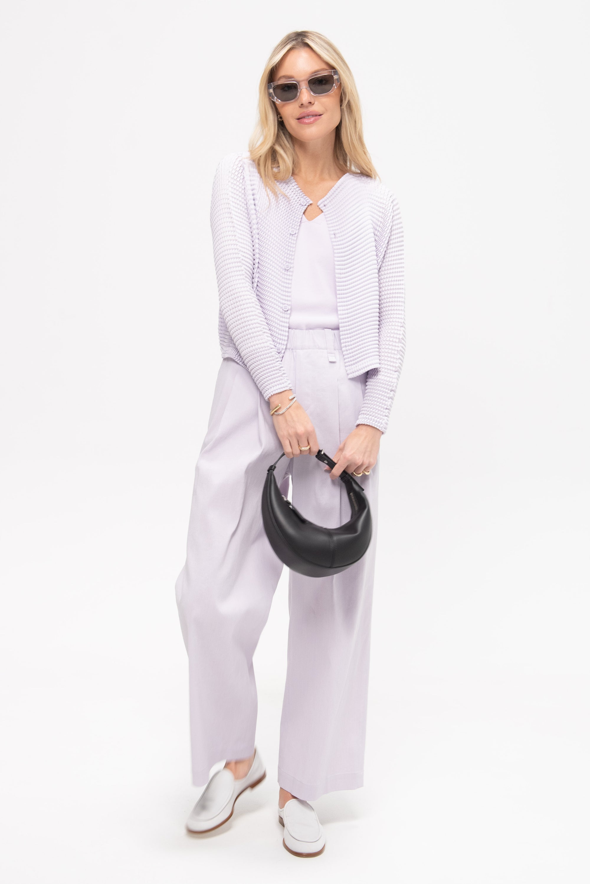 Suede Like Pleats, Wisteria