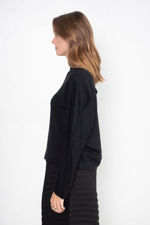 Issey Miyake - Tucked Wool Jersey Top, Black