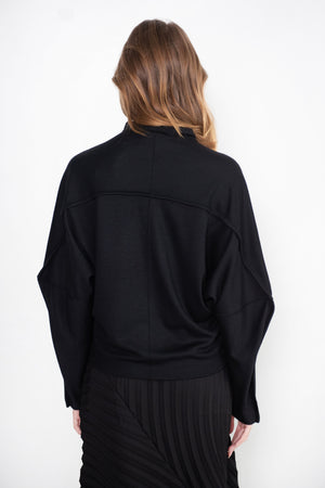 Issey Miyake - Tucked Wool Jersey Top, Black