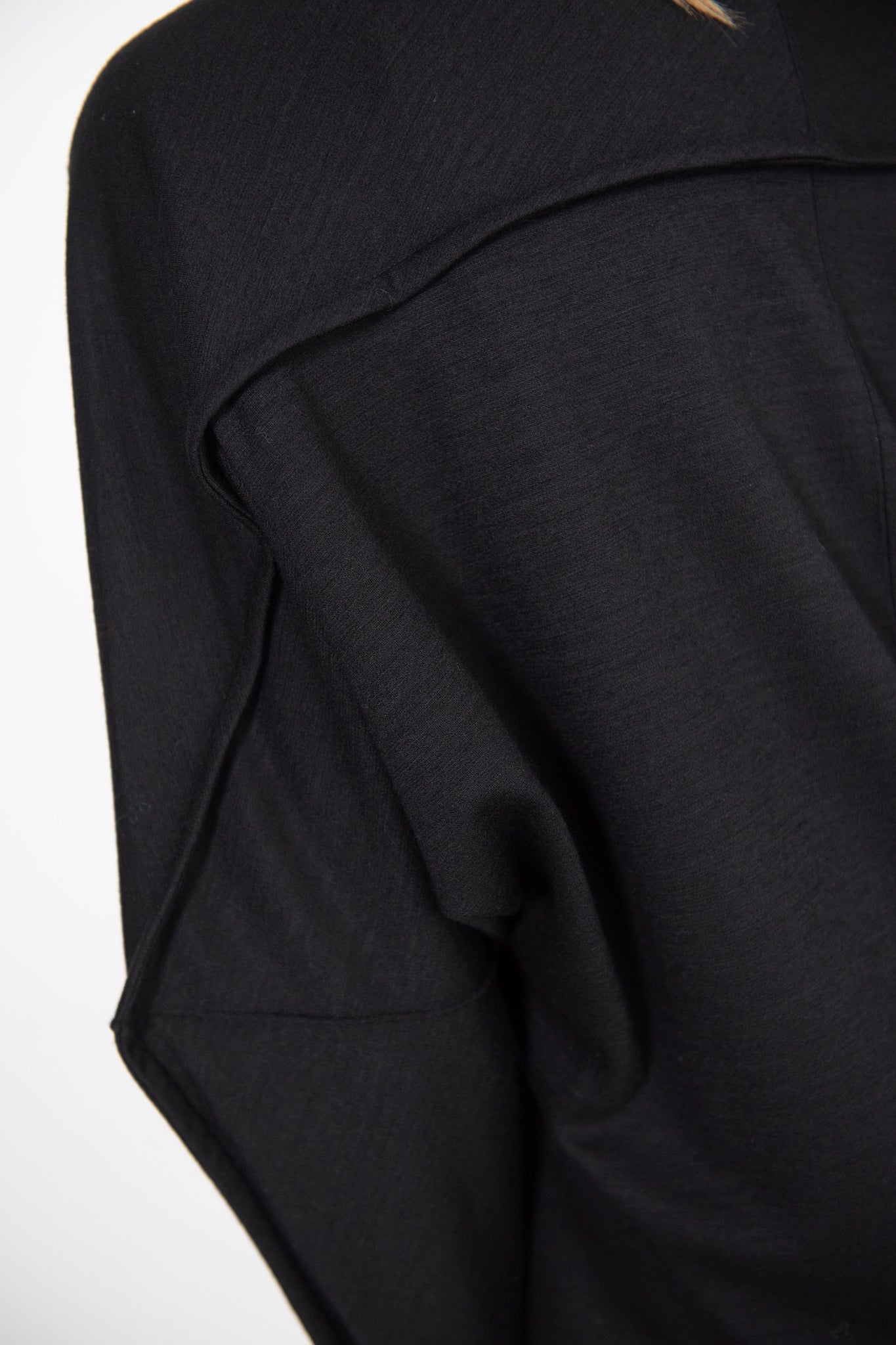 Issey Miyake - Tucked Wool Jersey Top, Black