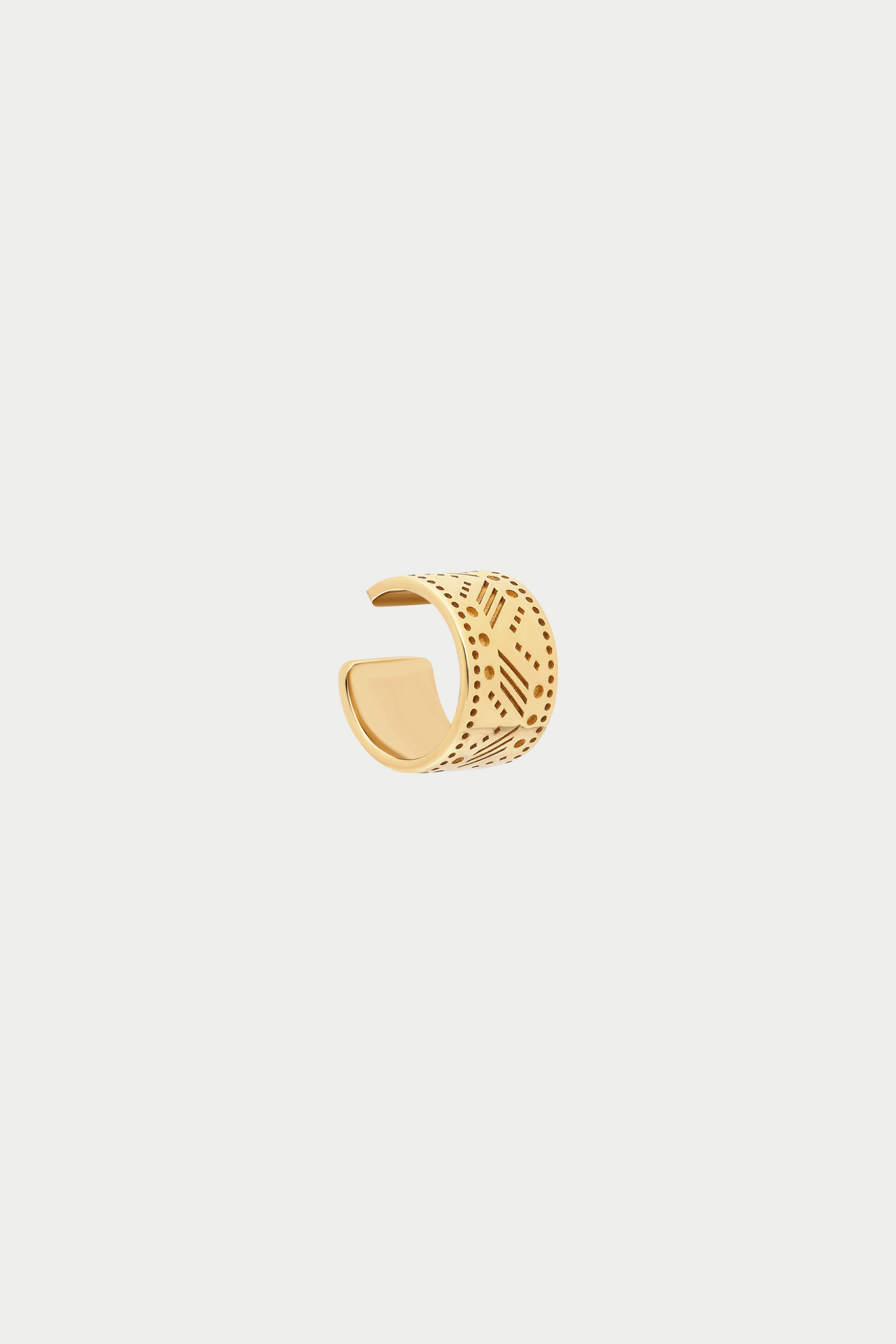 ita - “Caona” Series II Pattern Ear Cuff, Yellow Gold