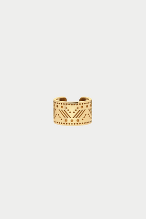 ita - “Caona” Series II Pattern Ear Cuff, Yellow Gold