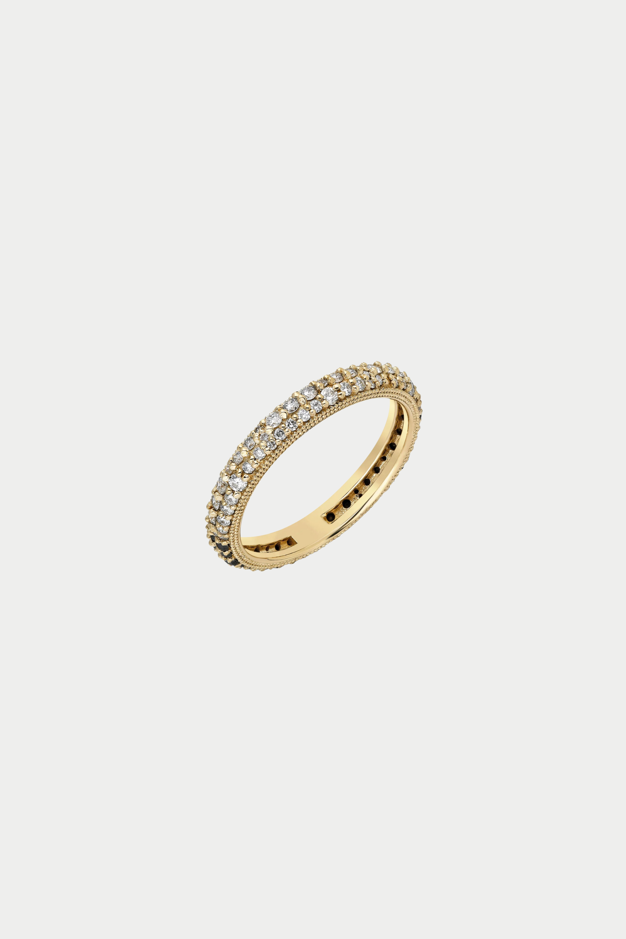 ita - “Eterno” Tuxedo Pave Ring, Black & White Diamonds