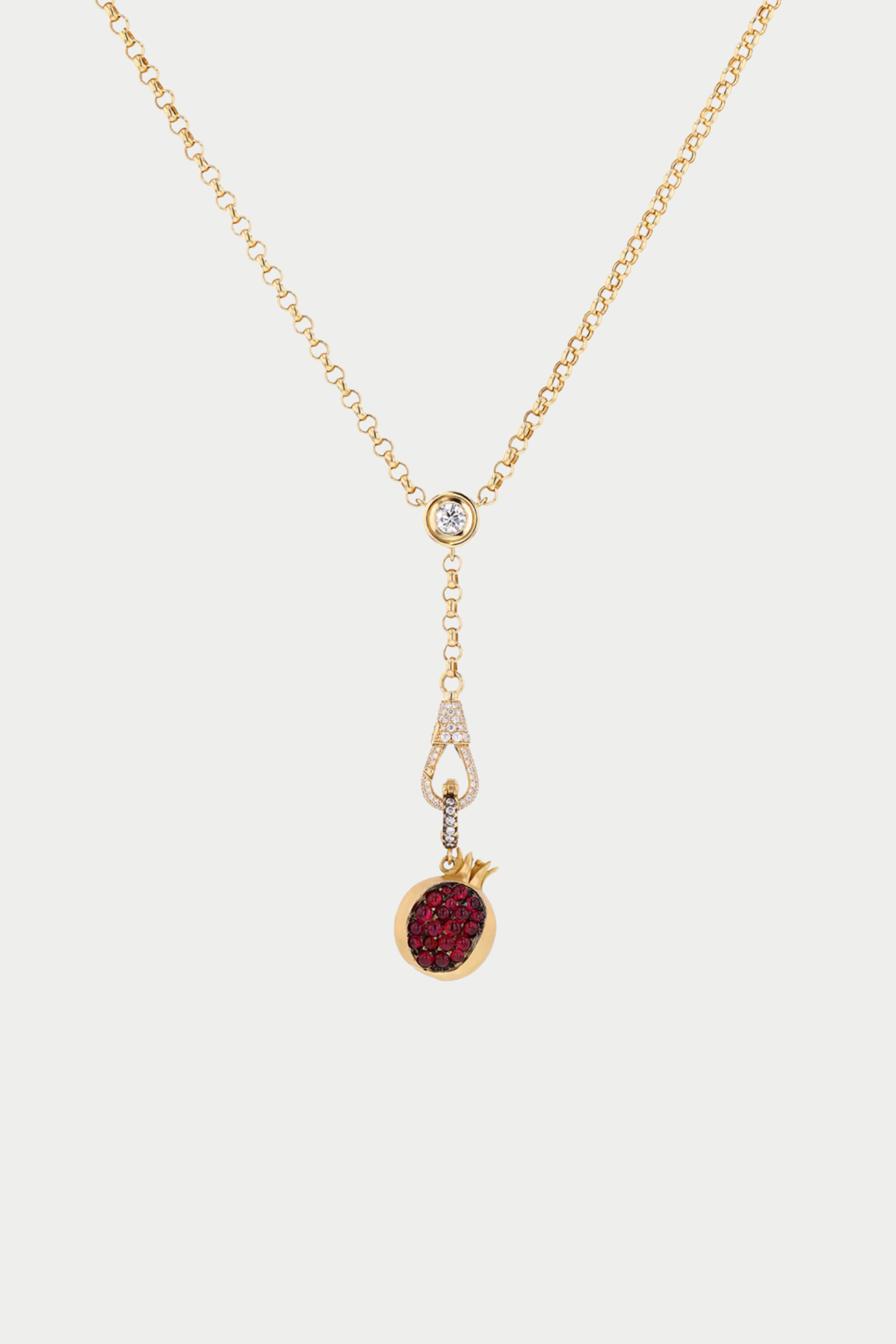 Small Diamond Hook Lariat Necklace, Yellow Gold – Kick Pleat