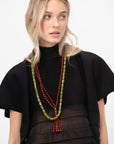 Venice Opera Necklace, Carnelian