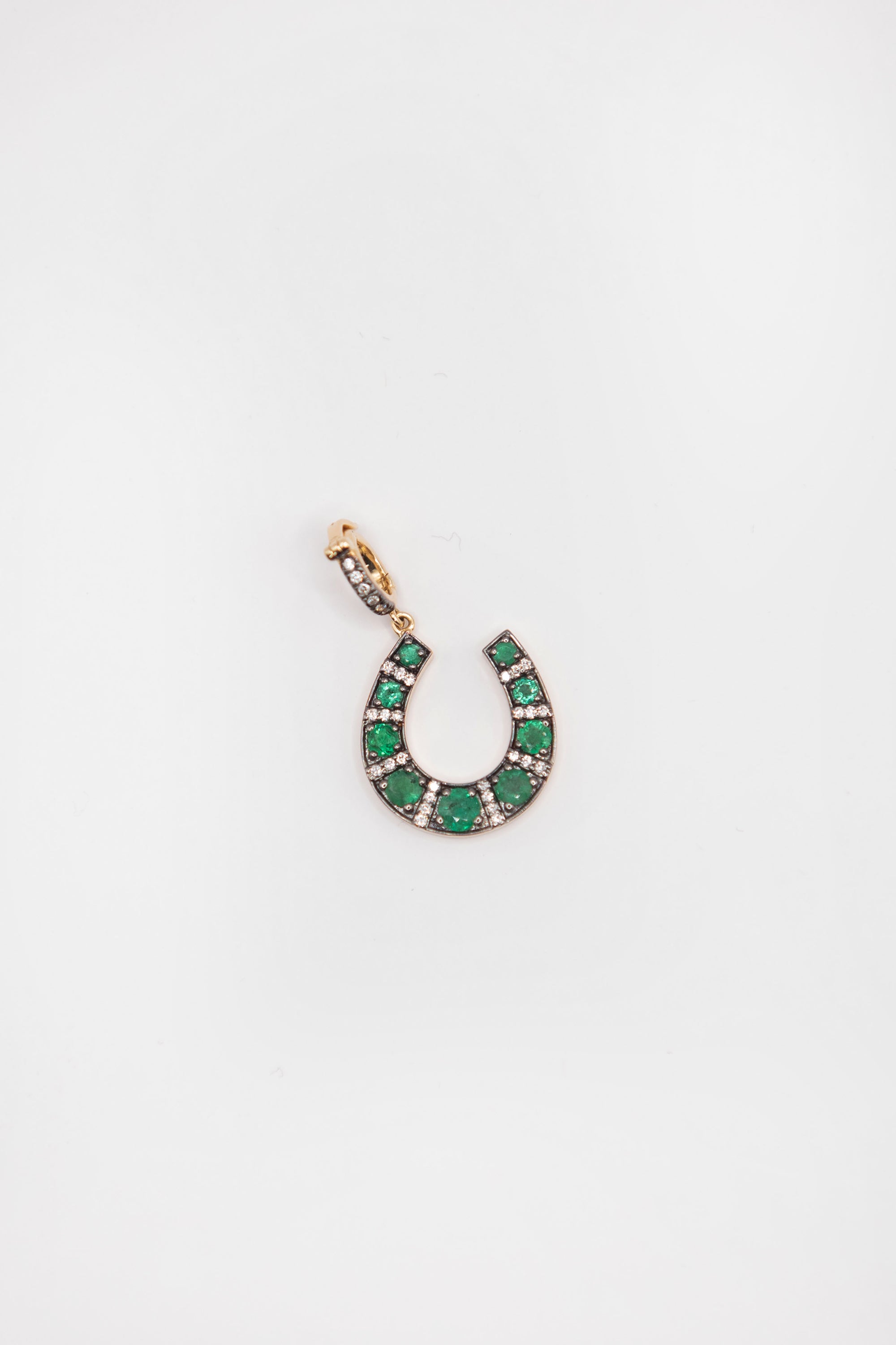 JOANNA DAHDAH - Horseshoe Pendant, Emerald